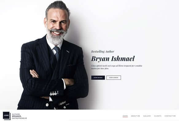 Menu Anchor Man with Suit - Jupiter X Elements